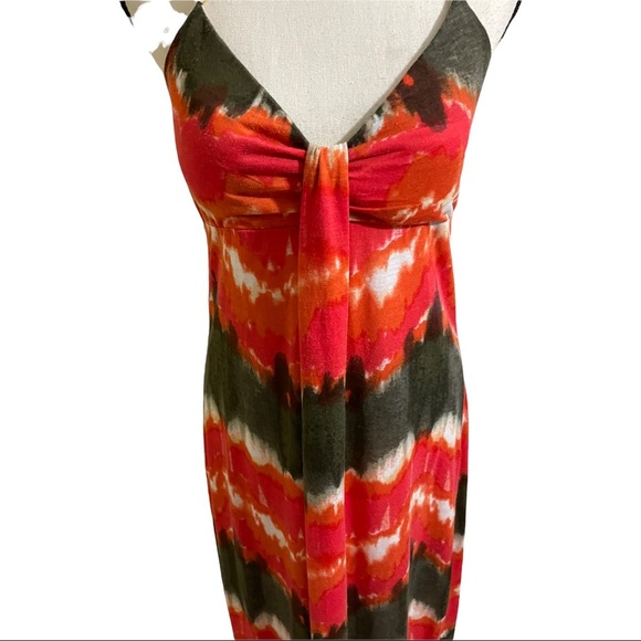 6 degrees maxi dress halter style tie dye. Bottom tiered size medium. - Picture 4 of 12